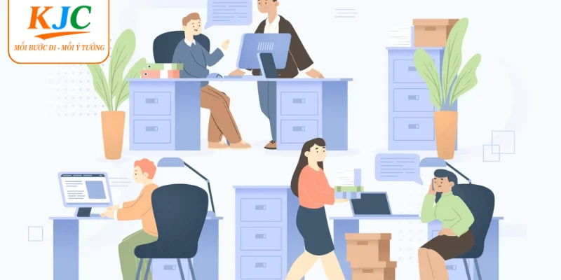 Nhân viên tại bộ phận hành chính của KJC